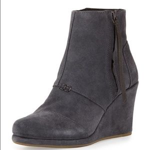 Toms | Shoes | Toms Suede Wedge Bootie 